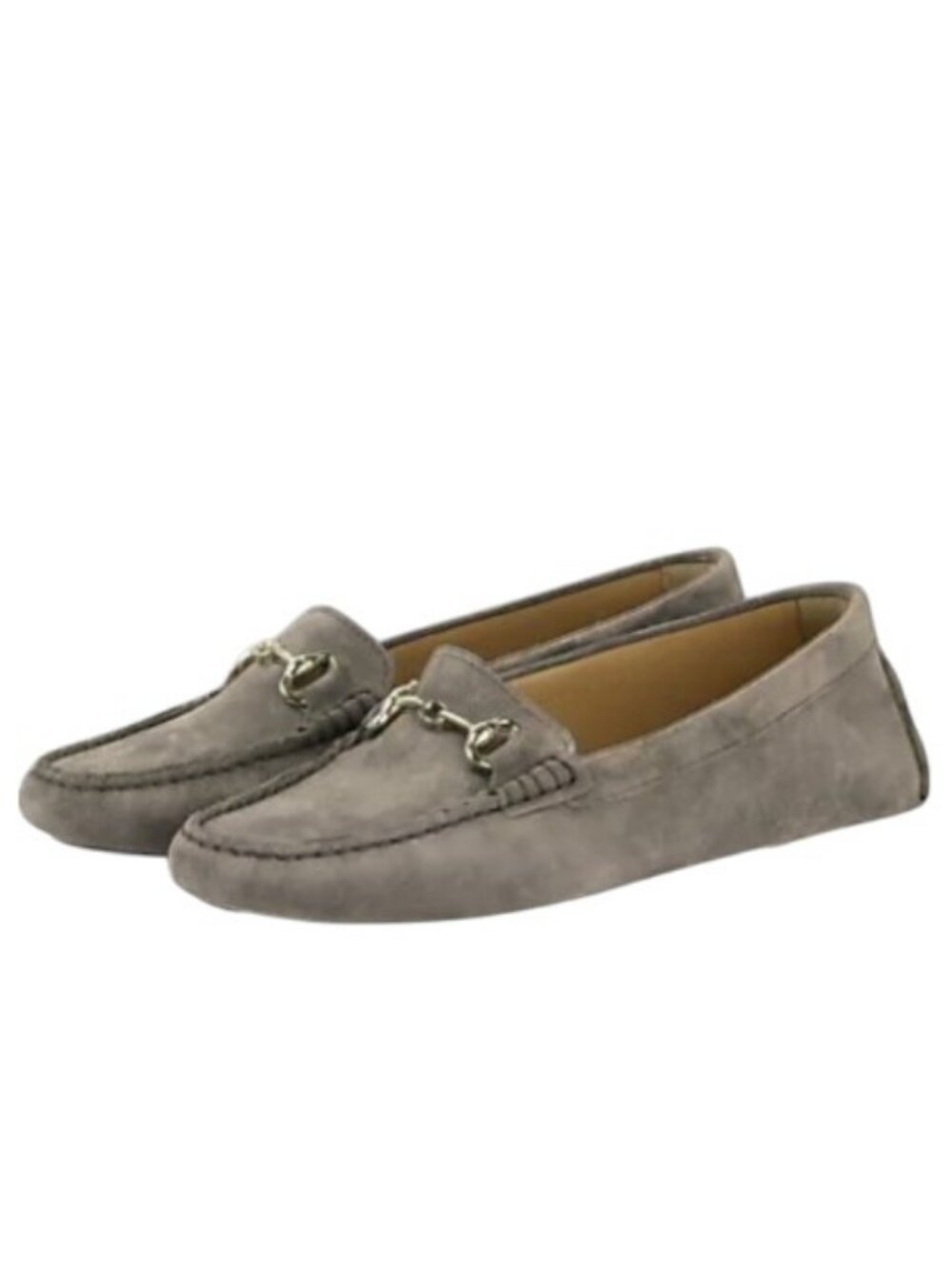 Boemos suede slip-on horse bit driving loafers taupe women's size 37